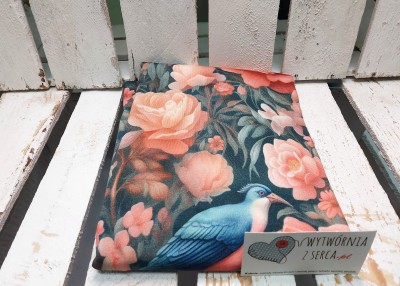 RM25 PIWONIE niebieski ptak single jersey DCO