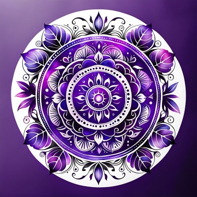 S2001 Panel MANDALA fiolet 49X49 OXFORD