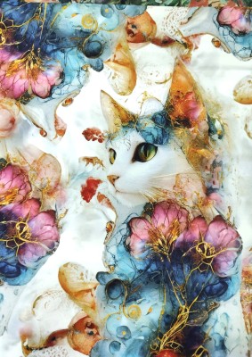 S2401 Panel KOT  mozaika 50/60 dresówka pętelka DuCy