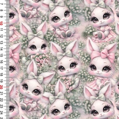 KP2004 KRÓLICZKI kokardka bukiet single jersey DuCy