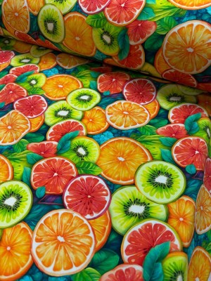 L1702 CYTRUSY i kiwi single jersey DuCy