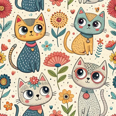 L1802 KOTKI kropeczki oxford poliester