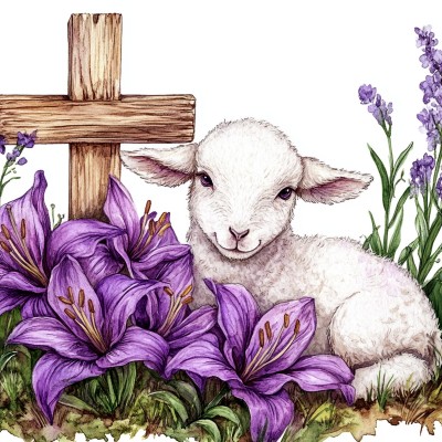 L1802 Panel BARANEK krzyż 49X49 OXFORD