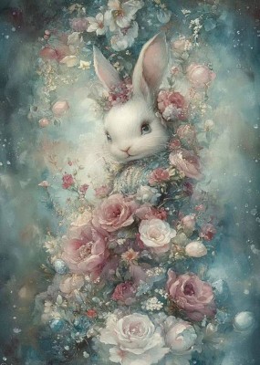 M1603 Panel KRÓLIK Alicja 45/50 dresówka pętelka DuCy