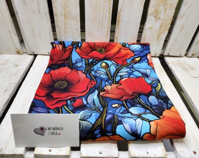 M1603 MAKI witraż jersey wiskoza DuCy