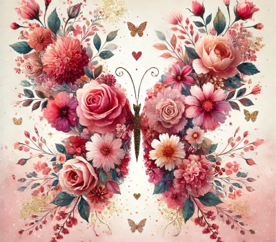 M2303 Panel MOTYL kwiat 49X49 OXFORD