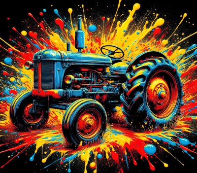 M2303 Panel poduszkowy TRAKTOR farba 49x49 welur tapicerski