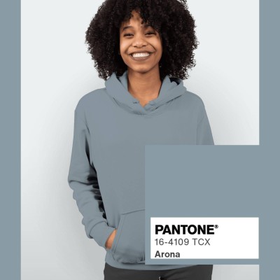 M2503 ARONA chłodny niebieski dresówka pętelka TR