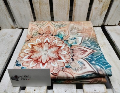 KP2004 Cieniowane MANDALE łosoś dresówka pętelka DuCy