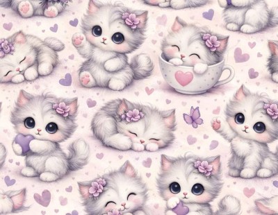 KP2004 KOTKI lila dresówka pętelka DuCy