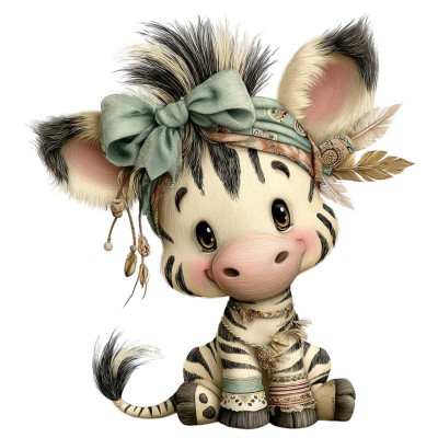 K1504 Naprasowanka ZEBRA boho 10cm