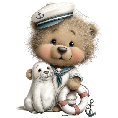 K1504 Naprasowanka MISIEK foka 10cm