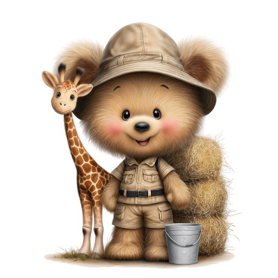 K1504 Naprasowanka MISIEK żyrafka 10cm