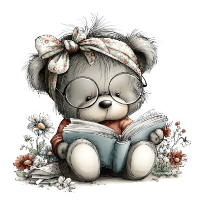 K1504 Naprasowanka MISIU książka 5cm