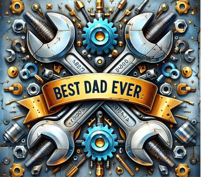 C2906 Best DAD ever 49x49 welur tapicerski