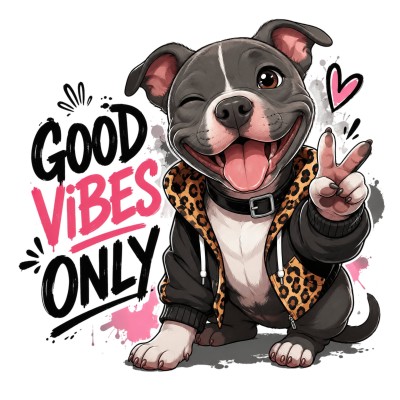 L0907 Naprasowanka Pit Bull vibes 15cm
