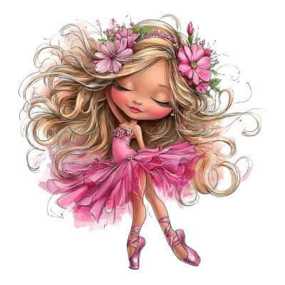 L0907 Naprasowanka BALERINA blond 10cm